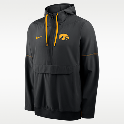 Iowa Sideline Anorak Men's Nike College 1/2-Zip Hooded Jacket